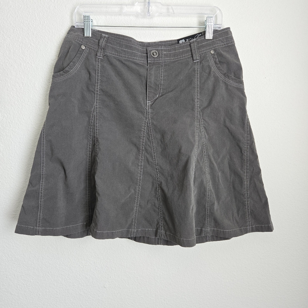 Kuhl Splash Hiking Skirt Vintage Patina Dye Gray Size 8